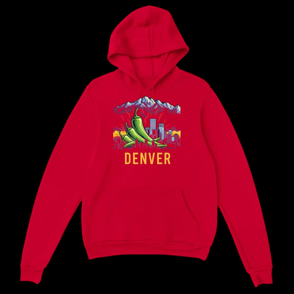 Denver Green Chili Rockies Vibe Hoodie