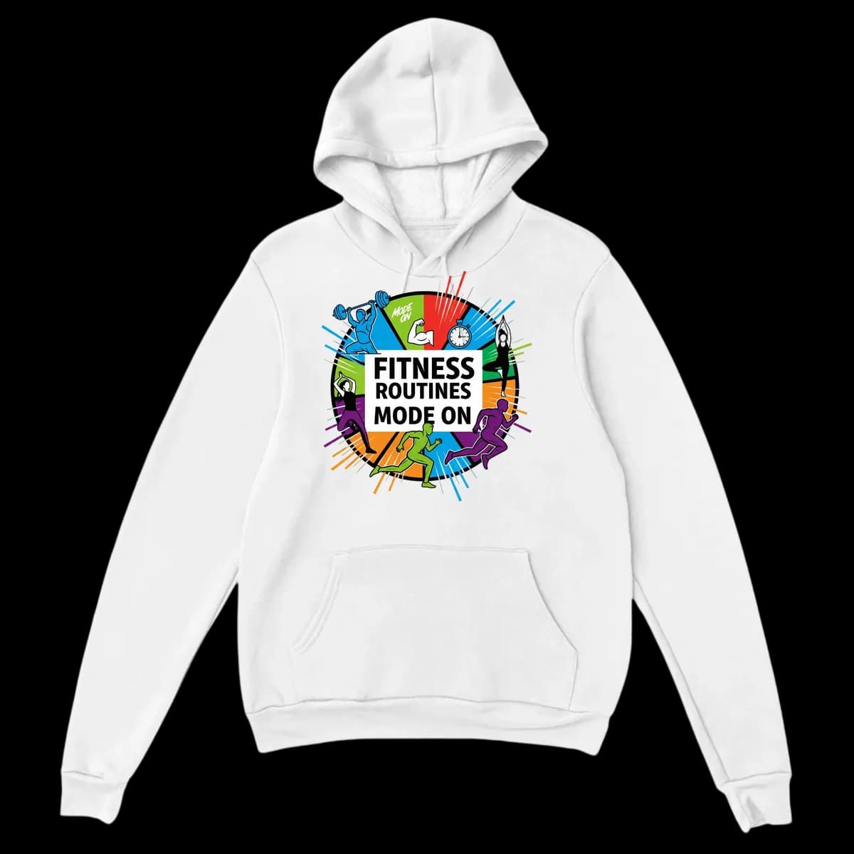 Fitness Mode ON | Gains Lifestyle Hoodie Hoodies - White
