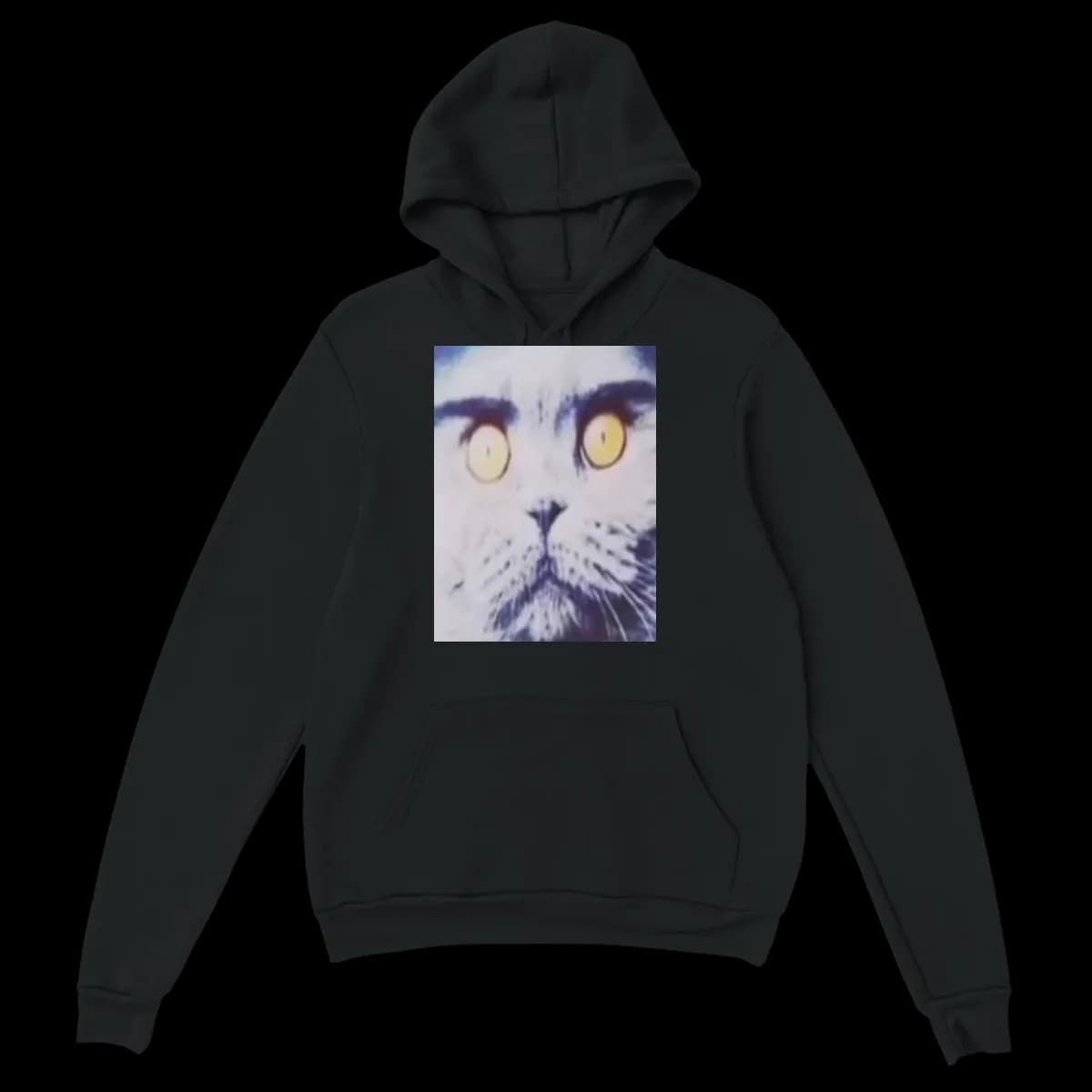Folk Valley Cat Hoodie - Surreal Meme Style
