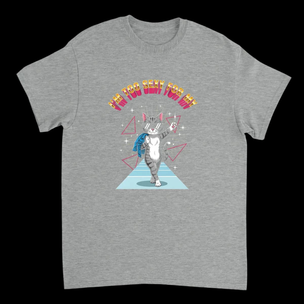 I'm Too Sexy For My Shirt Retro Tee - White T-Shirts (ZeitZwag Streetwear)