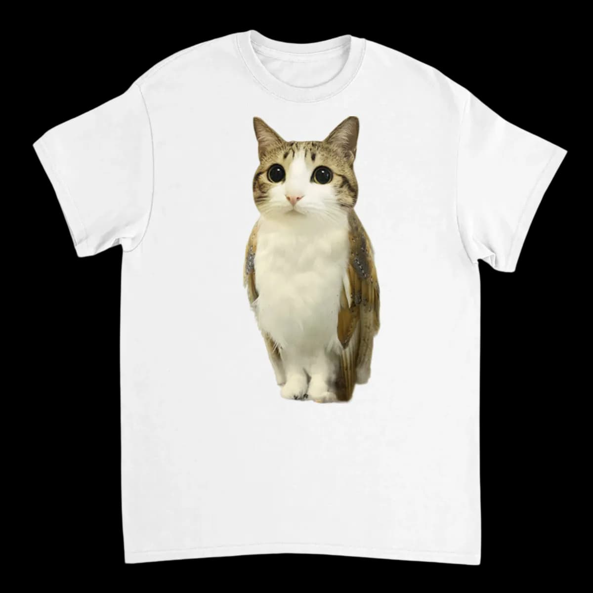 Meowl Meme Graphic Tee - Cat Meets Owl