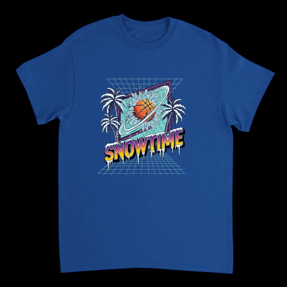 Snowtime Lakers Retro Basketball Tee