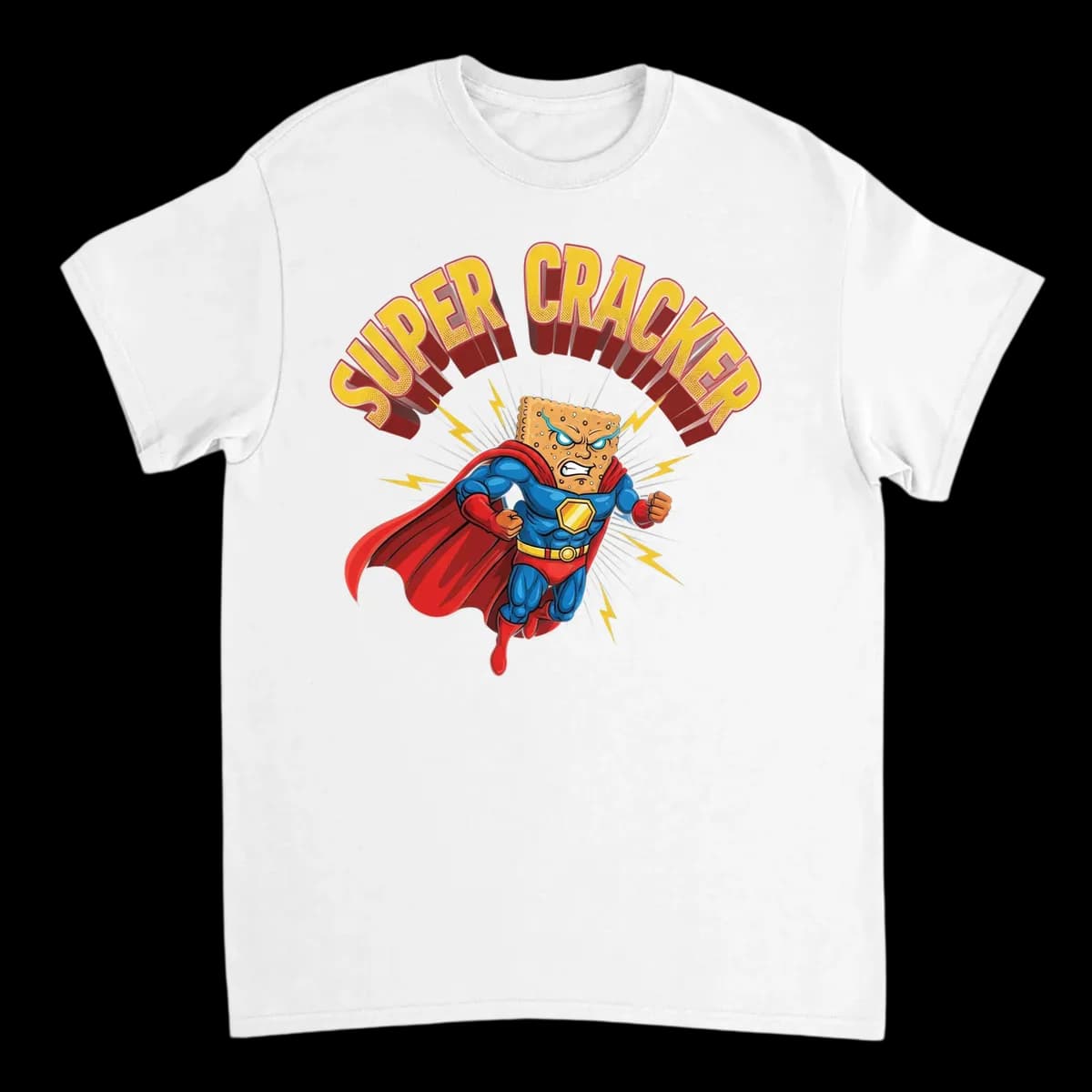 Super Cracker Viral Meme Graphic Tee T-Shirts - White